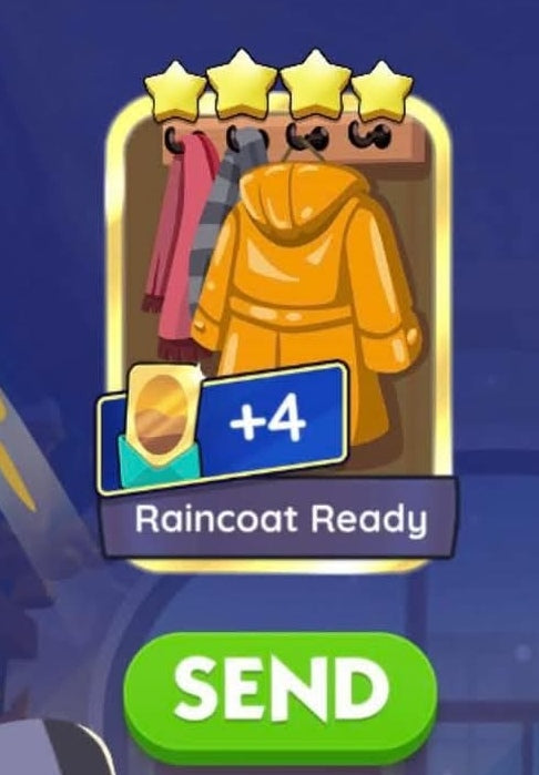 Set 15 4 Stars⭐ Golden Stickers Cards - Raincoat Ready