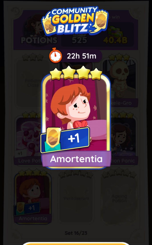 Set 16 4 Stars⭐ Golden Stickers Cards - Amortentia
